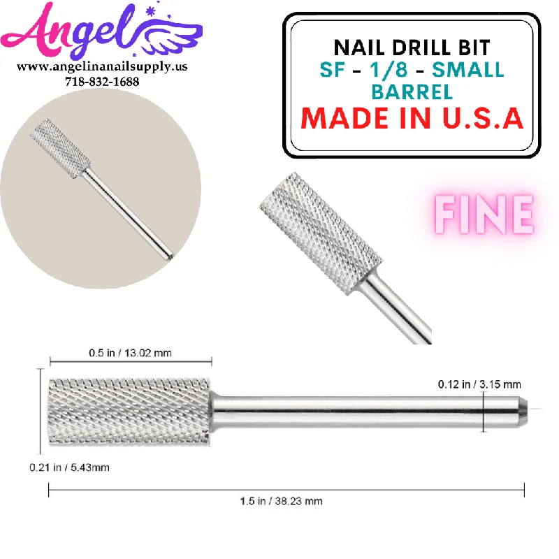 nail polish wet dew-Nail Drill Bit - SF - 1/8 - Small Barrel