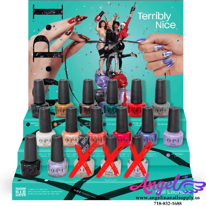 nail polish heavy hammer-OPI Nail Lacquer - Terribly Nice Collection 14 Colors Only | Holiday 2023