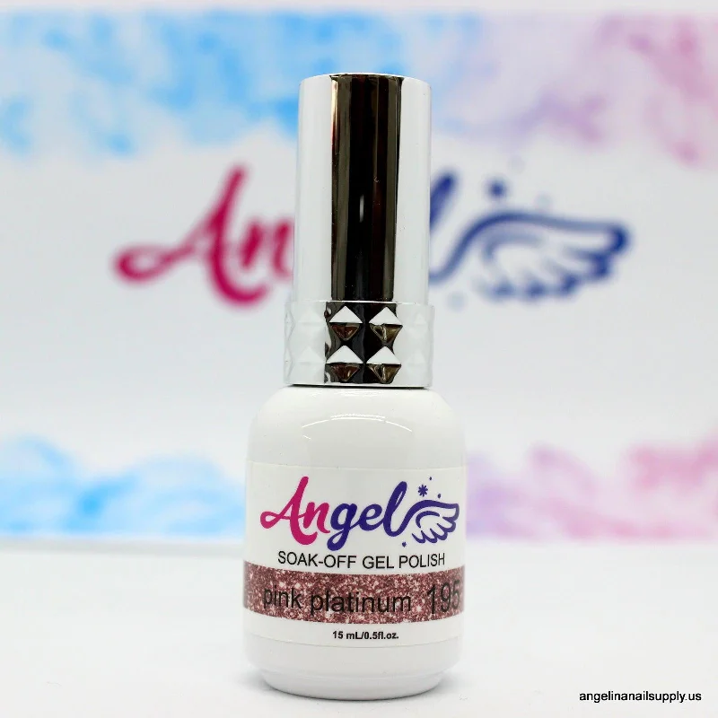 nail polish blank canvas-Angel Holo & Platinum 195 pink platinum