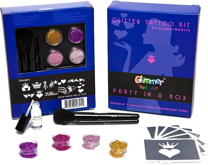 nail repair with berberifolia extract-GLIMMER BODY ART- GLITTER TATTOO KIT