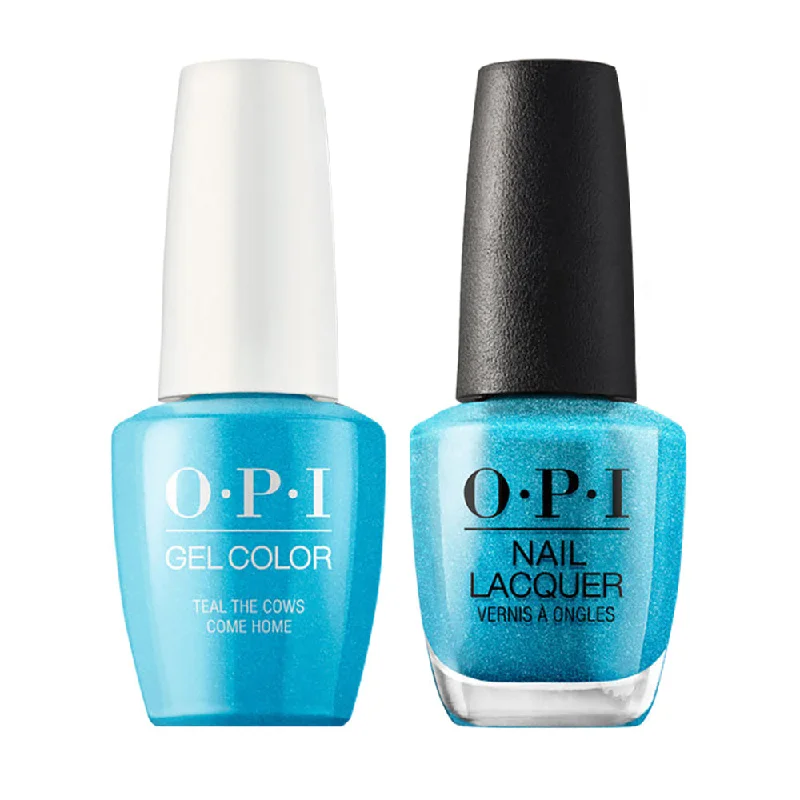 nail polish tall fence-OPI Gel Nail Polish Duo - B54 Teal The Cows Come Home