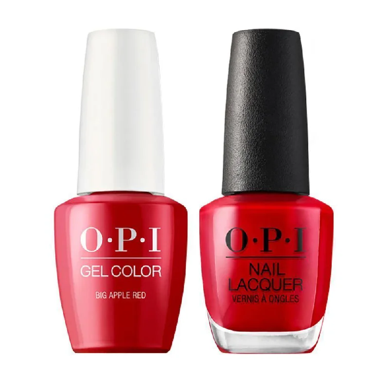 nail polish wet sponge-OPI Gel Nail Polish Duo - N25 Big Apple Red