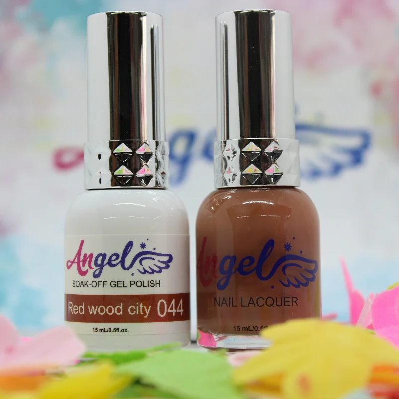 nail polish tall chimney-Angel Gel Duo G044 RED WOOD CITY