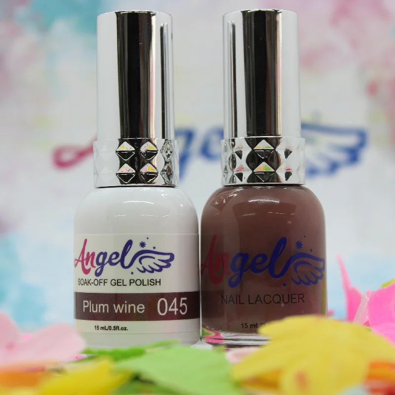 nail polish wide gutter-Angel Gel Duo G045 PLUM WINE