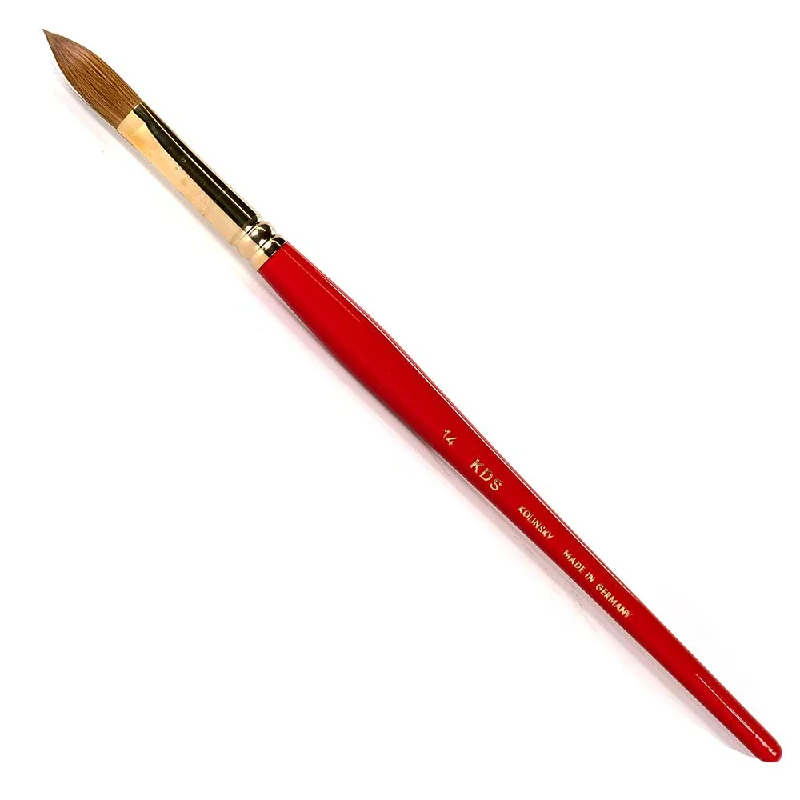 KDS - Kolinsky Acrylic Brush #14 (Red)