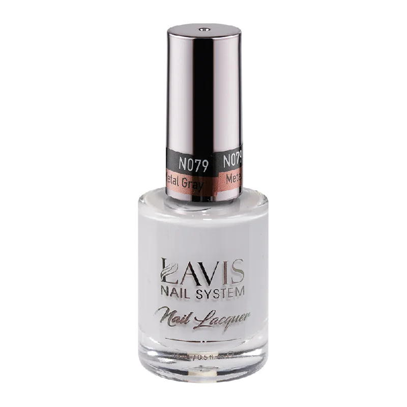 nail polish big window-LAVIS Nail Lacquer - 079 Metal Gray