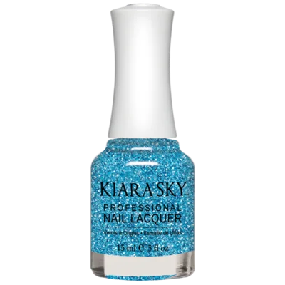 nail polish fine screen-Kiara Sky All in one Nail Lacquer - Blue Lights  0.5 oz - #N5071