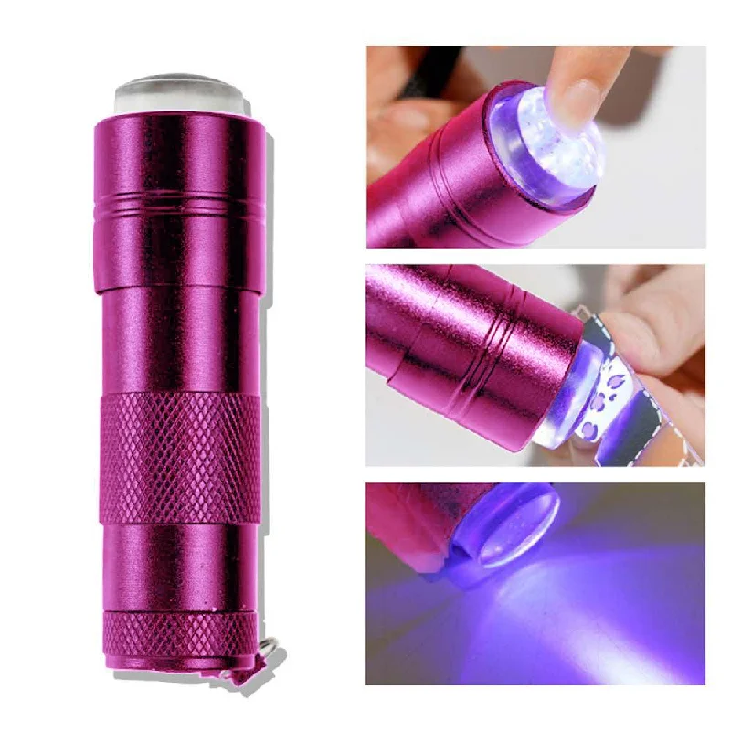 nail polish thick towel-Flashlight LED UV with 3pcs Jelly Silicone Head