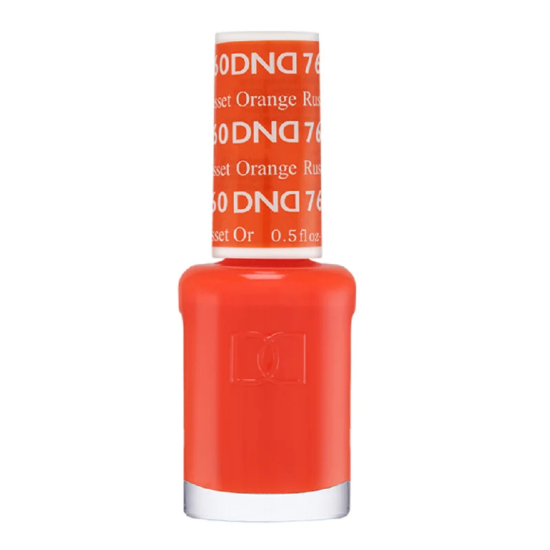 nail polish trimmed lawn-DND Nail Lacquer - 760 Russet Orange