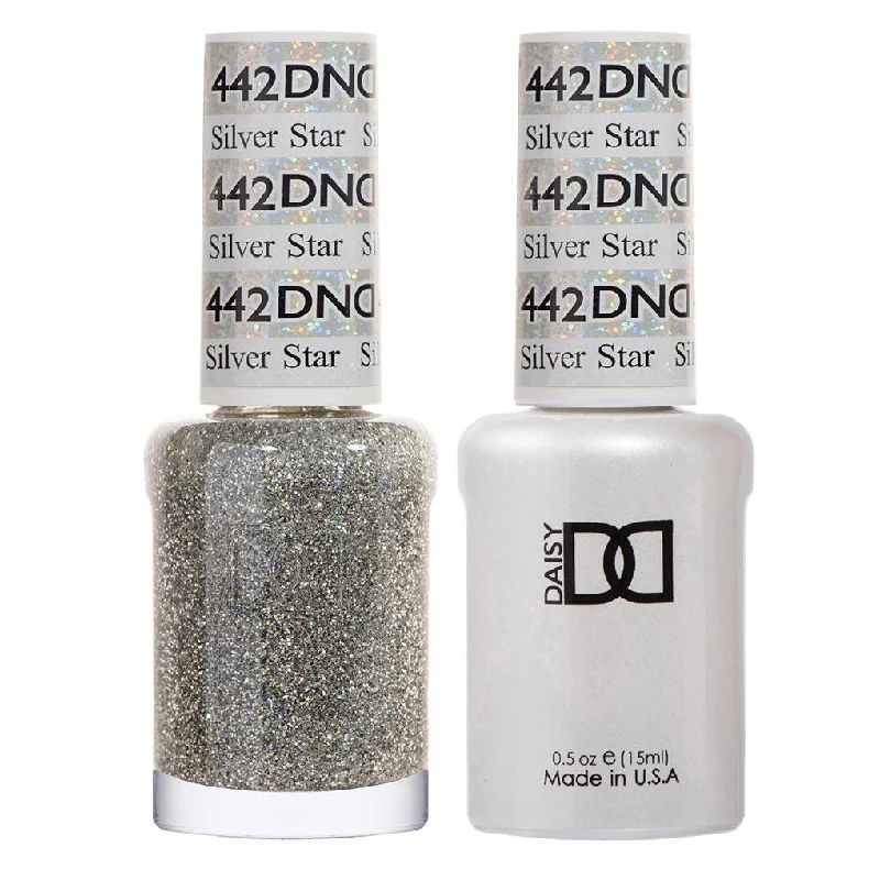 nail polish frosted frost-Dnd Gel 442 Silver Star