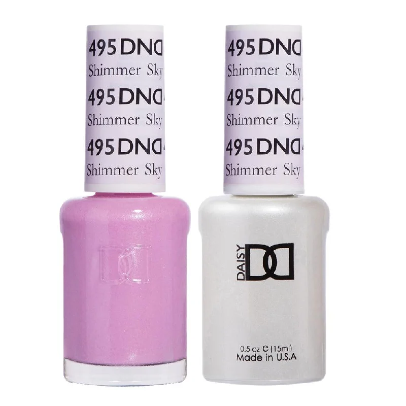 nail polish shaped template-Dnd Gel 495 Shimmer Sky