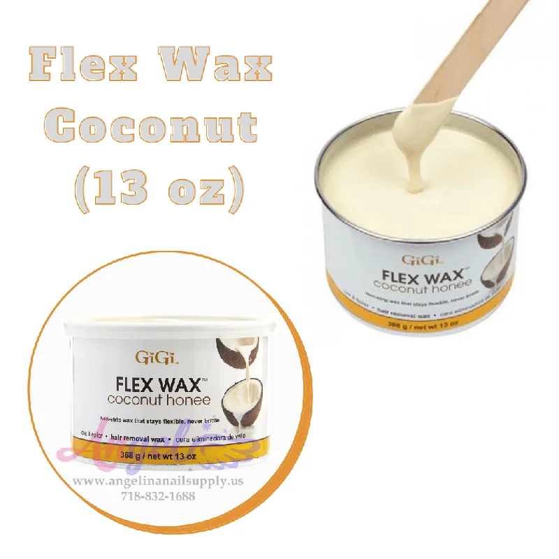 nail polish braced truss-GiGi Flex Wax Coconut Honee Non-strip (13oz)