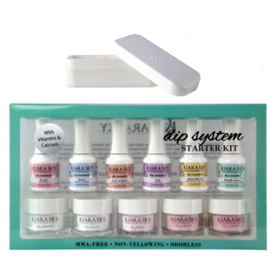 nail repair with persimmon extract-KIARA SKY DIP SYSTEM FRENCH KIT 11/PKG