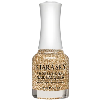 nail polish clear glass-Kiara Sky All in one Nail Lacquer - Champagne Toast  0.5 oz - #N5025