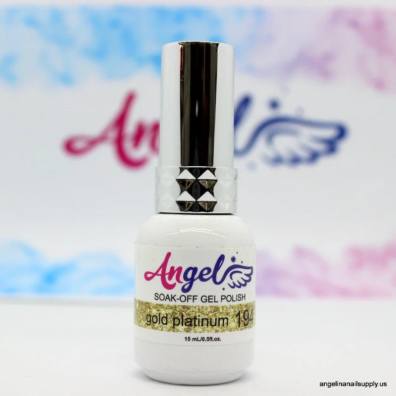 nail polish soft brush-Angel Holo & Platinum 194 gold platinum