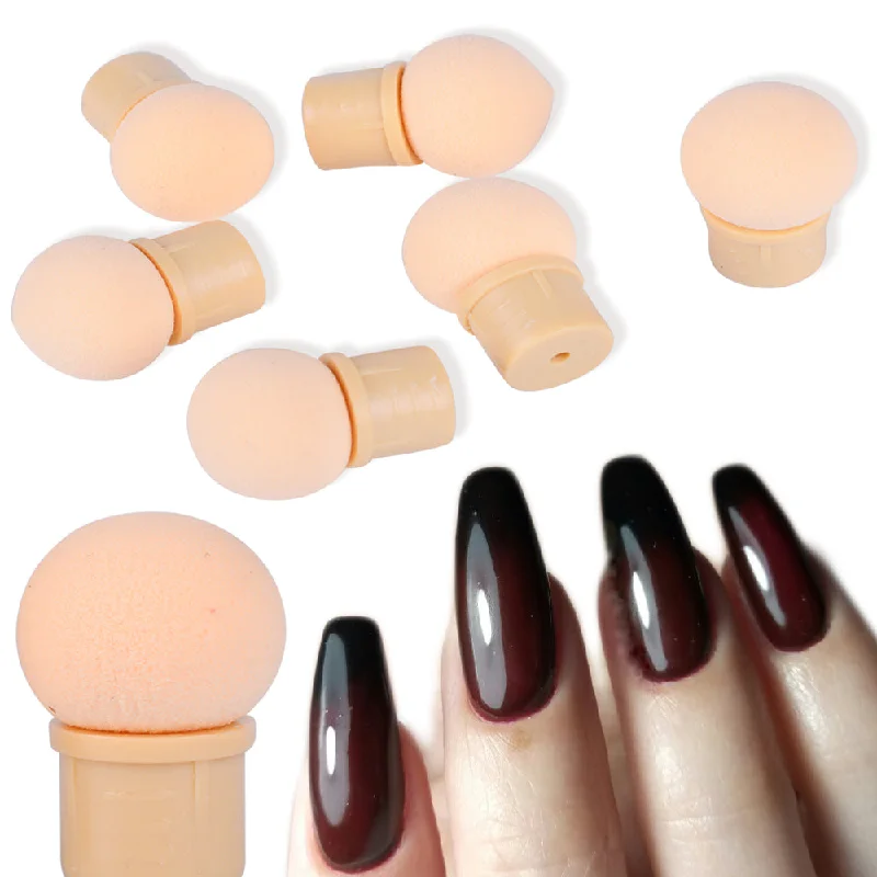 6Pcs Reusable Nail Art Painting Gradient Shading Sponge Heads 1346