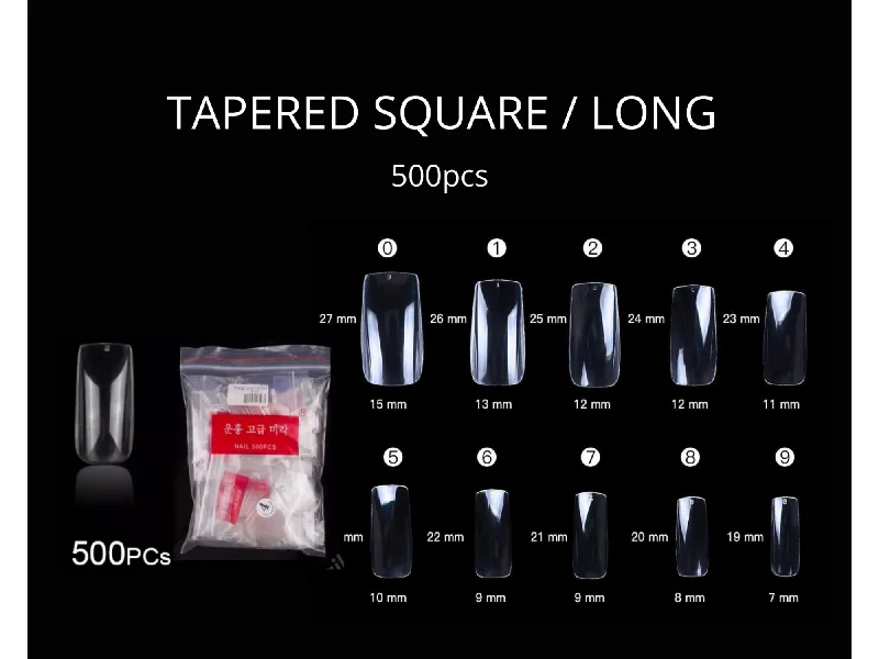 Clear Nail Tips (Tapered Square/Long)