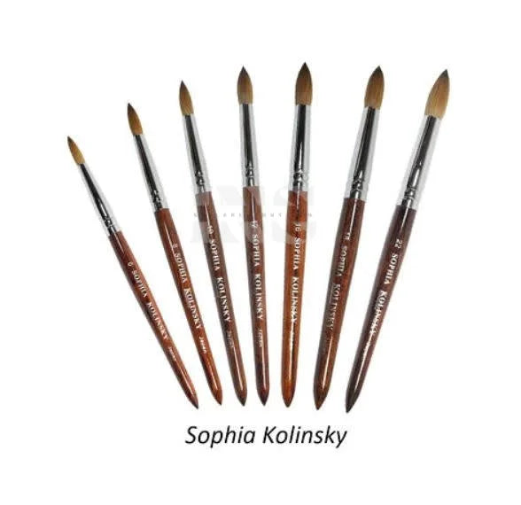 Sophia Kolinsky Brush Red Wood #16