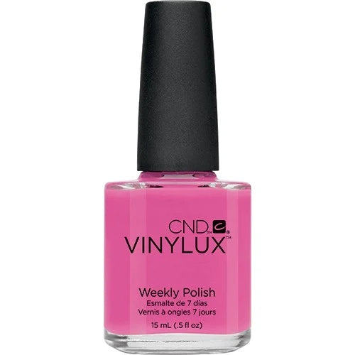 nail polish shiny polish-CND Vinylux 121 HOT POP PINK