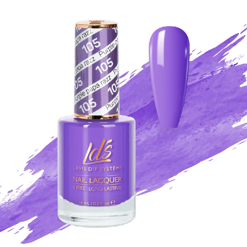 nail polish strong wave-LDS Nail Lacquer - 105 Purple Papa Razzi