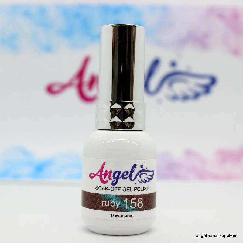 nail polish frosted frost-Angel Gel Cateyes 158 ruby