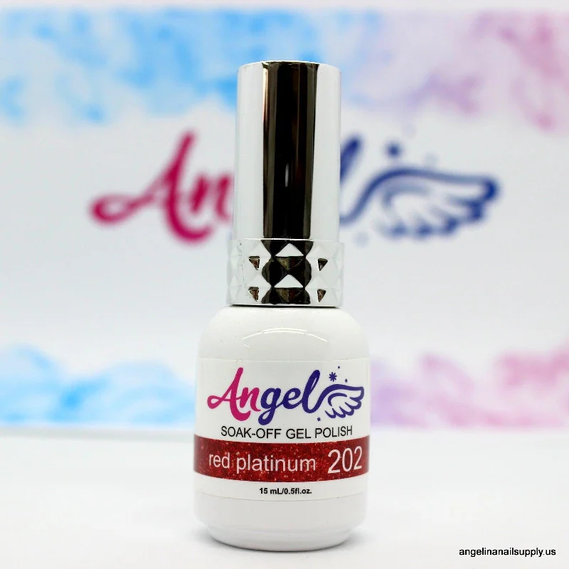 nail polish thin wick-Angel Holo & Platinum 202 red platinum