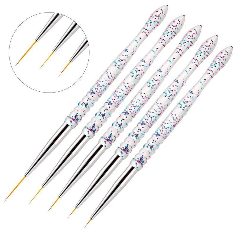 5Pcs Nail Art Liner Brush Drawing Flower Pen 0505