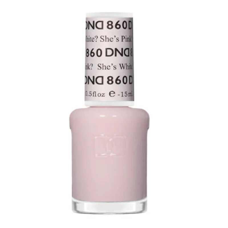 nail polish quick drill-DND Nail Lacquer - 860 She's White? She's Pink?