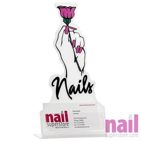 nail polish soft brush-Business Card Holder Rose