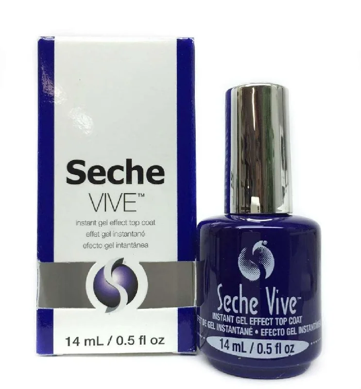 nail polish long screw-Seche Vive Instant gel effect top coat