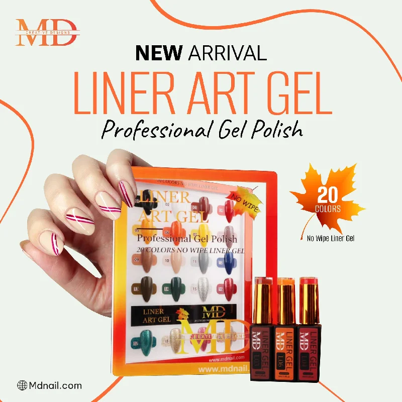 nail polish glossy polish-MD Gel Art Set Of 20 Colors