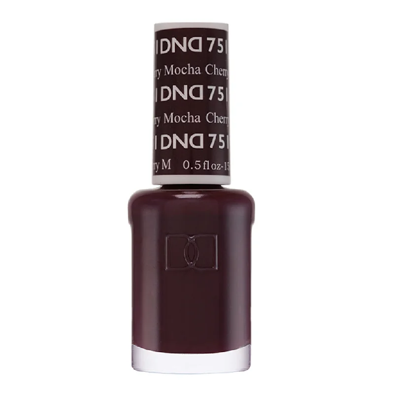 nail polish long trough-DND Nail Lacquer - 751 Cherry Mocha