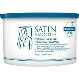 nail repair for machine operators-814146 SATIN SMOOTH TITANIUM BLUE Thin Film Hard Wax 14 oz