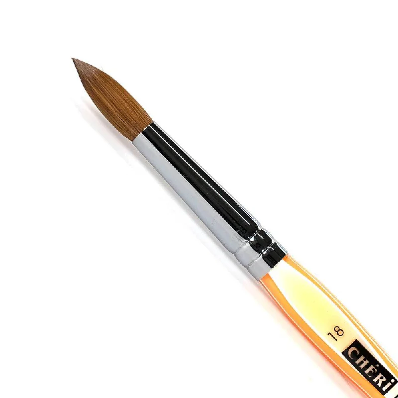 CHERI - Kolinsky Acrylic Brush #18 (Orange)