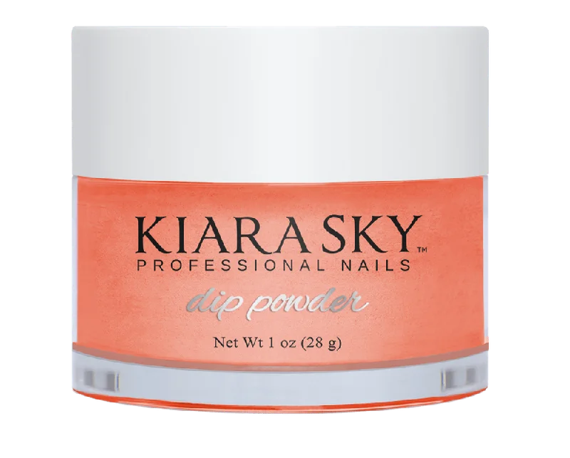 nail repair with papaya extract-Kiara Sky Dip Powder - D490 ROMANTIC CORAL 1OZ