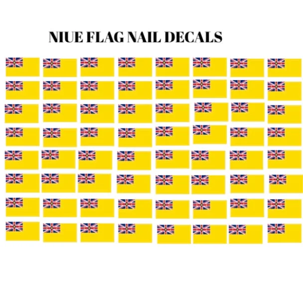 Niue Flag Nail Decal