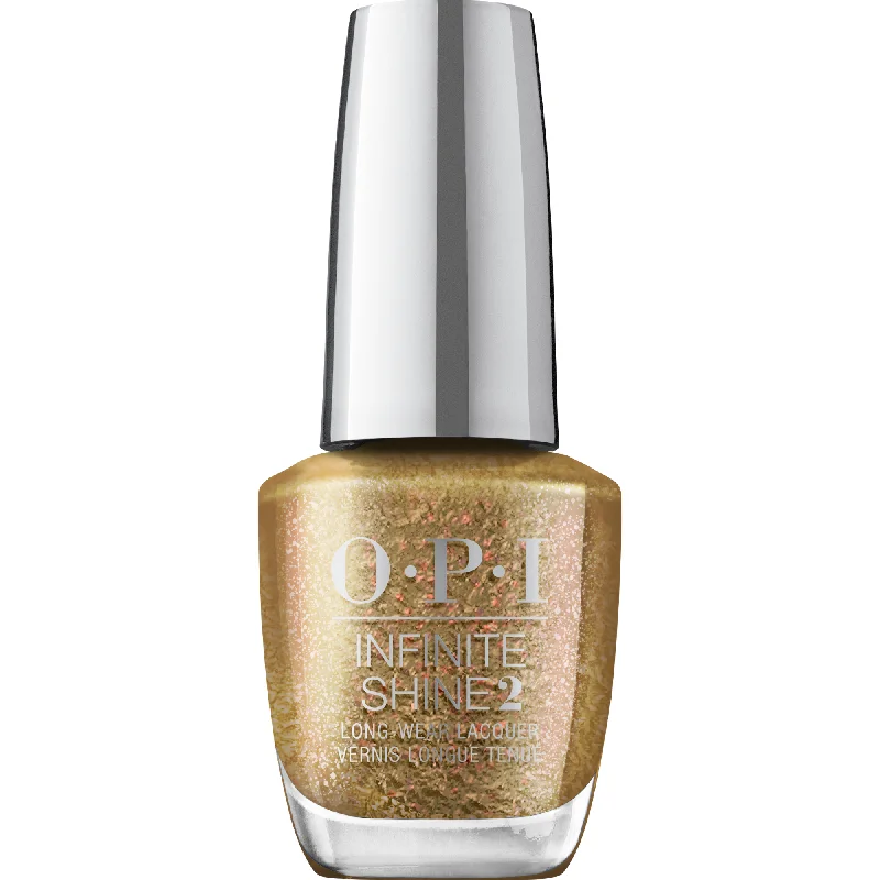 nail polish green garden-OPI Infinite Shine ISL Q02 FIVE GOLDEN FLINGS