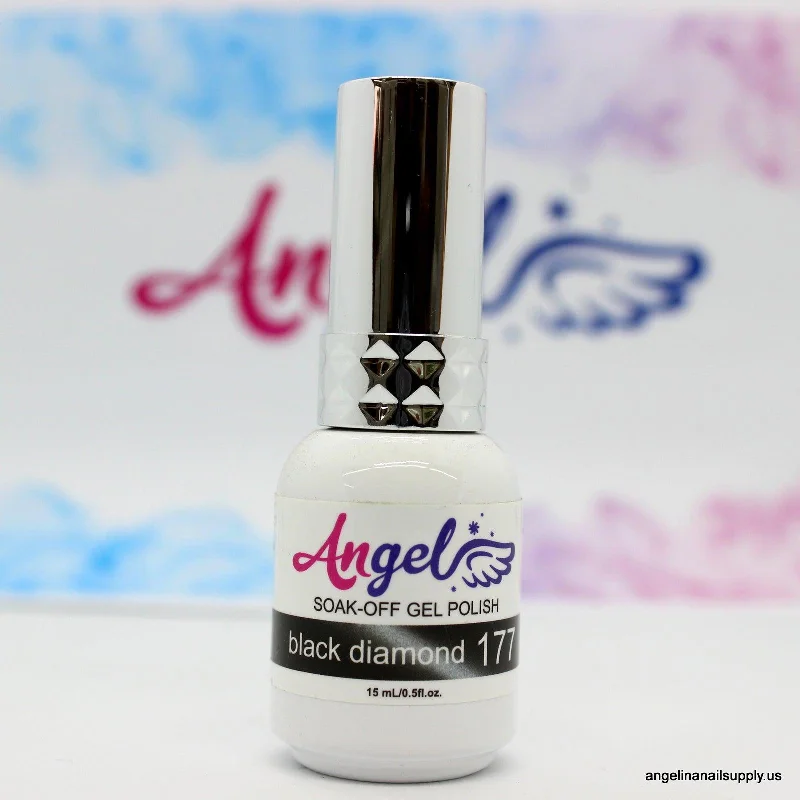 nail polish curved arch-Angel Gel Cateyes 177 Black diamond