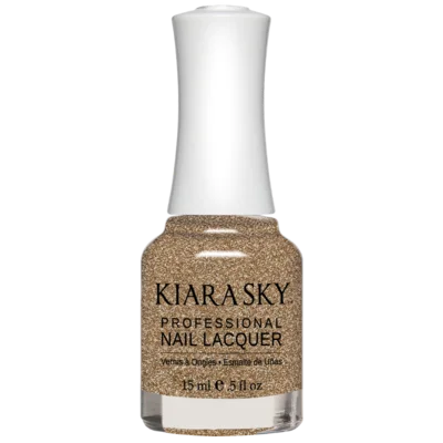 nail polish sharp reflection-Kiara Sky All in one Nail Lacquer - Dripping In Gold  0.5 oz - #N5017