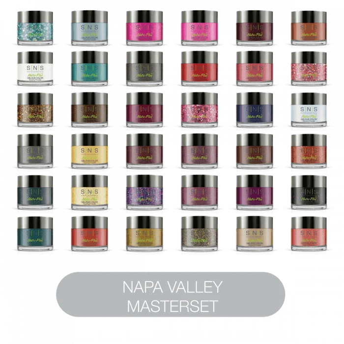 nail polish round barrel-SNS Dip Powder Napa Valley Master Set