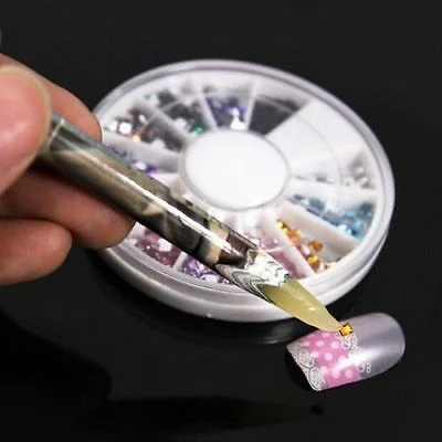 Pick Up Pen Wax Resin Rhinestones Picker Pencil Crafts Nail Art Long Size 0669