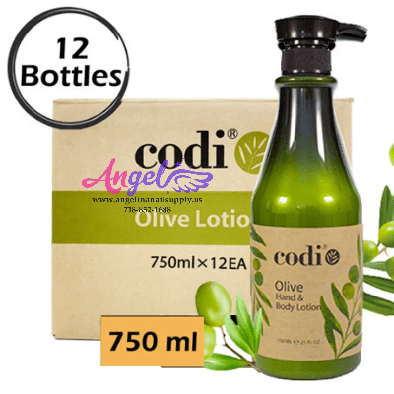 nail polish light drizzle-Codi Lotion Bottle Olive 25oz (Box/12 Bottles)