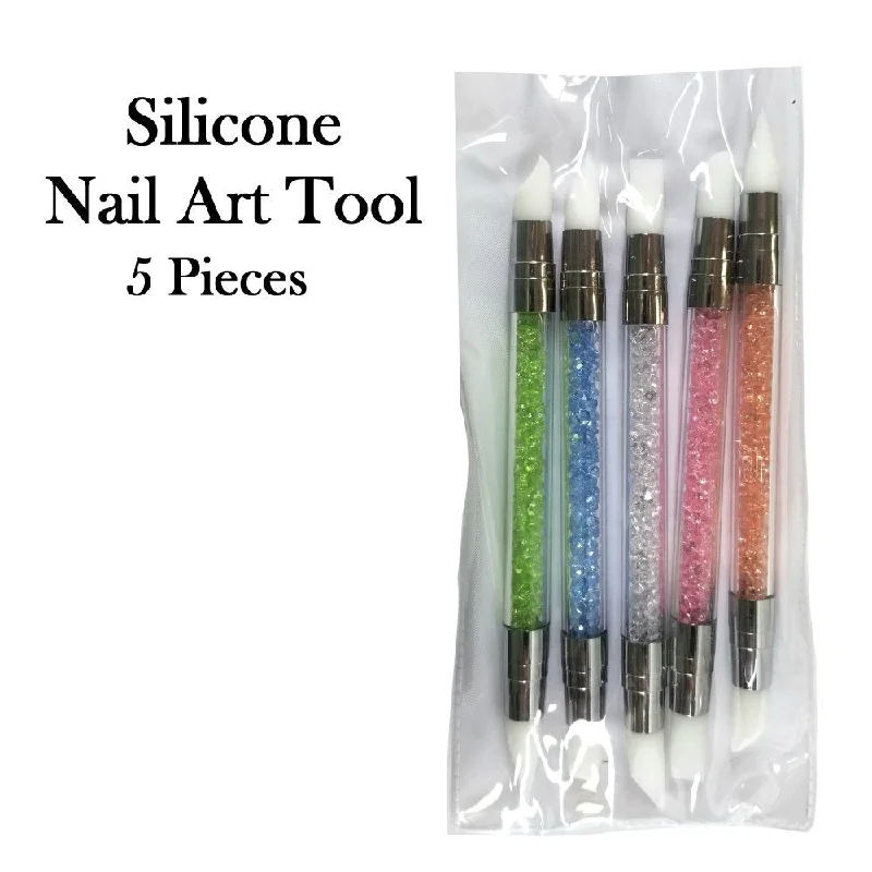 2 in 1 Silicone Nail Art Tools 5 Pieces