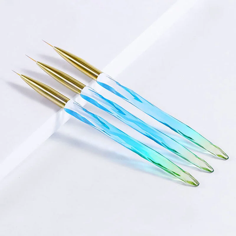 3Pcs Nail Art Line Painting Pen UV Gel Polish Brushes 0442