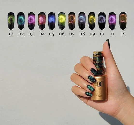 nail polish sharp hail-DND 5D Cateyes Full Set (12 colors)