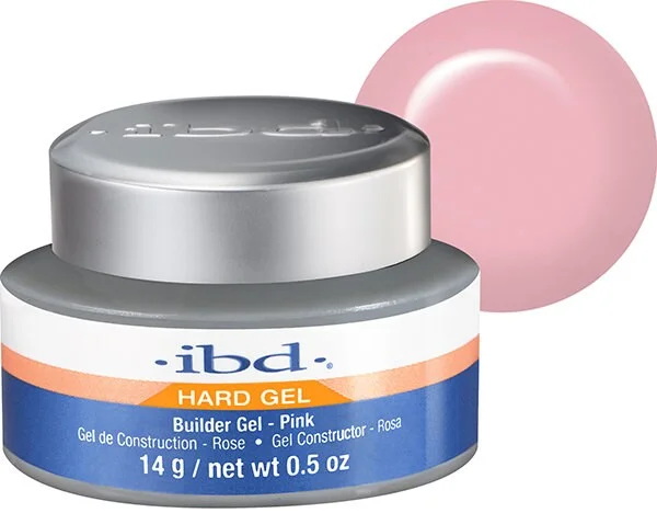 nail repair with late-night snackers-IBD HARD GEL LED/UV Builder Gel - Pink