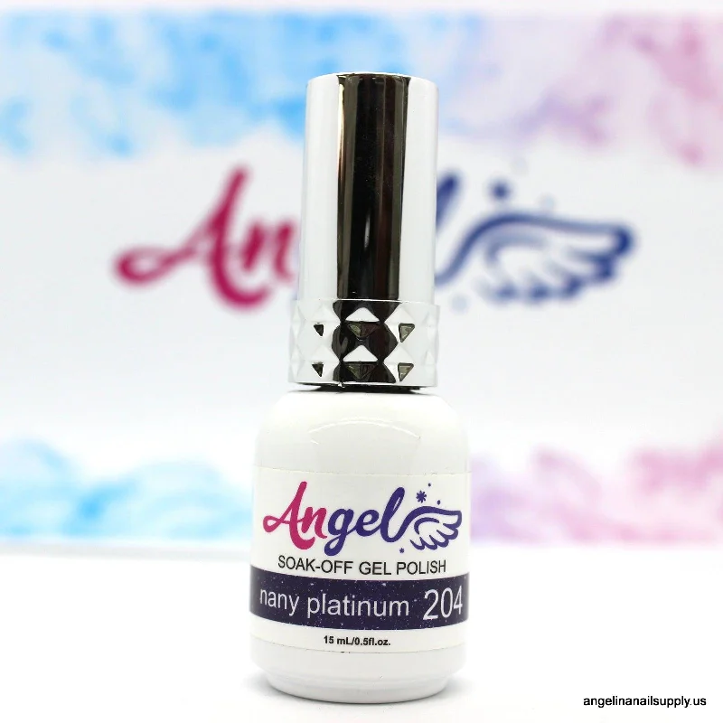 nail polish bright lantern-Angel Holo & Platinum 204 nany platinum